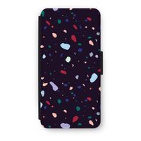 Dark Rounded Terrazzo: iPhone 7 Flip Hoesje - thumbnail