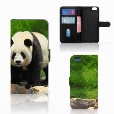 Apple iPhone 6 Plus | 6s Plus Telefoonhoesje met Pasjes Panda