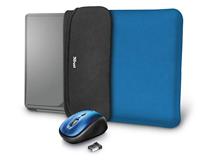 Trust Yvo Omkeerbare Laptophoes En Draadloze Muis, Blauw