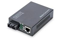 DIGITUS Media converter - singlemode - Fast Ethernet - RJ45 / SC - 1310nm golflengte - tot 20km - zwart