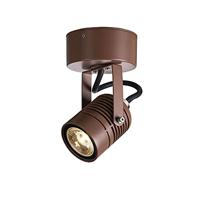 SLV wandopbouwarmatuur LED SPOT SP/verlichting voor wanden, wegen, ingangen, ledspot buiten, opbouwarmatuur outdoor, tuinlamp / IP55 3000K 6 W 400 lm roest 40 graden