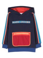 Marc Jacobs Kids hoodie colour block à logo imprimé - Bleu - thumbnail