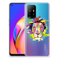 OPPO A94 5G | Reno5 Z Telefoonhoesje met Naam Lion Color - thumbnail