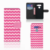 LG V40 Thinq Telefoon Hoesje Waves Pink