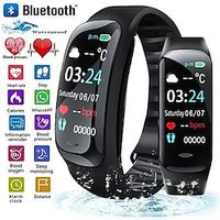 C1plus Slimme horloge 0.96 inch(es) Smart horloge Bluetooth Temperatuurbewaking Stappenteller Gespreksherinnering Compatibel met: Android iOS Dames Heren Waterbestendig Lange stand-by Mediabediening Lightinthebox