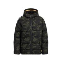 WE Fashion Salty Dog gewatteerde winterjas met contrastbies Salty Dog army groen