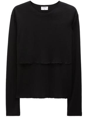 Filippa K T-shirt met franje - Zwart