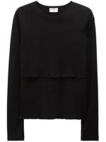 Filippa K T-shirt met franje - Zwart