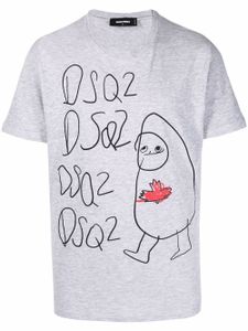 DSQUARED2 t-shirt à imprimé graphique - Gris