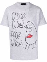 DSQUARED2 t-shirt à imprimé graphique - Gris - thumbnail