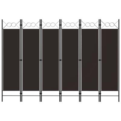 vidaXL Kamerscherm met 6 panelen 240x180 cm bruin