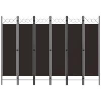 vidaXL Kamerscherm met 6 panelen 240x180 cm bruin