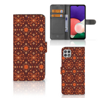 Samsung Galaxy A22 5G Telefoon Hoesje Batik Brown - thumbnail