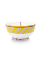 Pip Studio Pip Chique Stripes Kom Geel 18cm