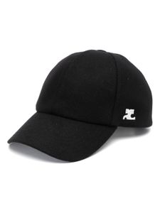 Courrèges casquette à patch logo - Noir