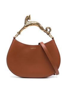 Lanvin petit sac à bandoulière Hobo Cat en cuir - Marron