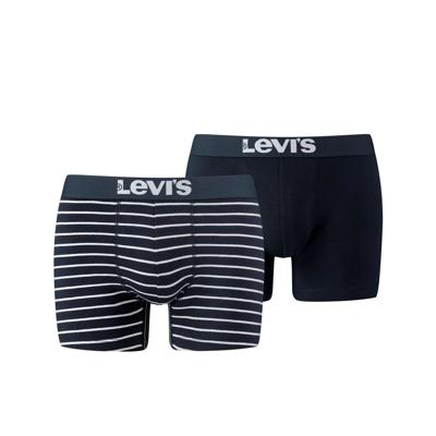 Levi's 2-pack boxershort vintage stripe - blauw Levi's 2-pack boxershort vintage stripe - blauw