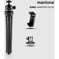 Mantona 22759 Ministatief 1/4 inch, 3/8 inch Werkhoogte: 80 - 300 mm Zwart