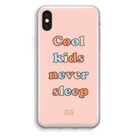 Cool Kids Never Sleep: iPhone XS Transparant Hoesje - thumbnail