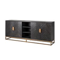 Richmond Dressoir Blackbone Brass, 225cm - Zwart - thumbnail