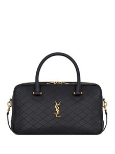 Saint Laurent sac à main Lyia en cuir - Noir