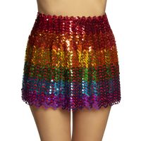 Minirokje Sequins Regenboog