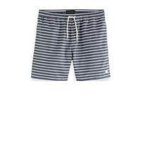 Scotch & Soda gestreepte zwemshort blauw/wit
