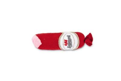 Beeztees salami - kattenspeelgoed - rood - 11,5x3x3 cm