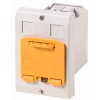 Eaton 281635 isolerende stofbehuizing, E-Pkz0, H x B x D = 129 x 85 x 80 mm, inbouw, hangslot-blokkering geel