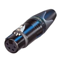 Neutrik NC4FXX-B Female XLR kabeldeel 4p zwart