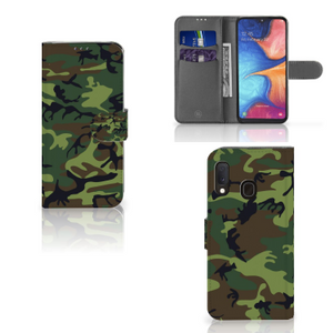 Samsung Galaxy A20e Telefoon Hoesje Army Dark