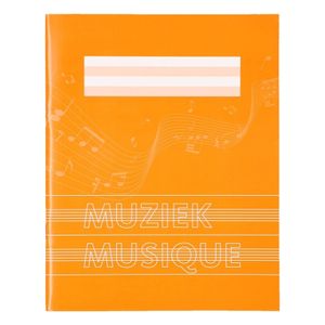 1x stuks A5 muziekschriften oranje