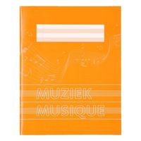 1x stuks A5 muziekschriften oranje - thumbnail