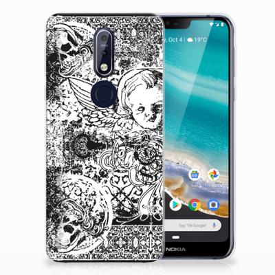 Silicone Back Case Nokia 7.1 Skulls Angel Silicone Back Case Nokia 7.1 Skulls Angel