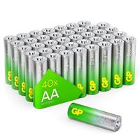 GP Super Alkalinebatterijen, AA Mignon, LR06, 1,5 V, 40 stuks voorraadverpakking, ideaal voor de stroomvoorziening van apparaten die dagelijks nodig zijn - de nieuwe G-TECH-technologie