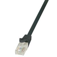 LogiLink CP2023U RJ45 Netwerkkabel, patchkabel CAT 6 U/UTP 0.50 m Zwart Snagless 1 stuk(s)