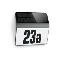STEINEL Huisnummerlamp op zonne-energie XSolar LH-N, schemerschakelaar met lichtsensor, max. 0,03 W, led-module, IP44, antraciet