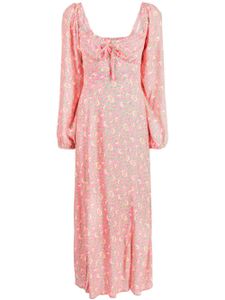 Rixo robe mi-longue Olimani à fleurs - Rose