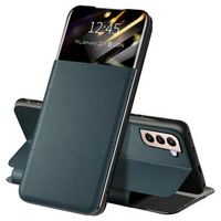 Samsung Galaxy S22 5G Front Smart View Flip Case - Groen