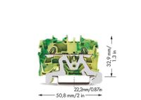 WAGO 2002-1207 Aardingsklem 5.20 mm Spanveer Toewijzing: Terre Groen, Geel 1 stuk(s) - thumbnail