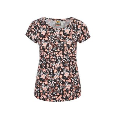 Q/S designed by T-shirt met all over print zwart/roze