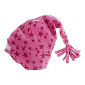 Playshoes fleece muts sterren fuchsia Maat