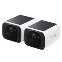 Eufy security S220 SoloCam 2-pack, zonbeveiligingscamera, draadloze buitencamera, altijd stroom, resolutie van 2k, draadloos, 2,4 GHz wifi, geen maandelijkse kosten