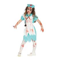 Halloween verkleedkleding pak zombie verpleegster/zuster kostuum - meisjes - 3 delig - thumbnail