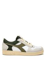Diadora Magic Basket Low Suede Leather Gymschoenen, uniseks, volwassenen, Wit, 45 EU