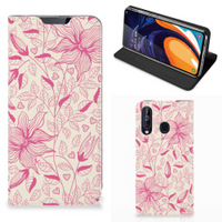 Samsung Galaxy A60 Smart Cover Pink Flowers