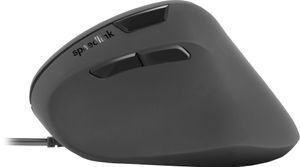 SpeedLink Piavo Ergonomische muis USB Optisch Zwart 6 Toetsen 800 dpi, 1200 dpi, 1600 dpi, 2400 dpi Ergonomisch