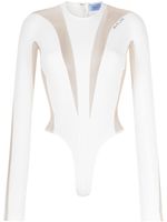 Mugler body à empiècements transparents - Blanc - thumbnail