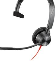 POLY 3315 Headset Bedraad Hoofdband Oproepen/muziek USB Type-C Zwart