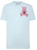 Philipp Plein T-shirt met teddybeerprint - Blauw
